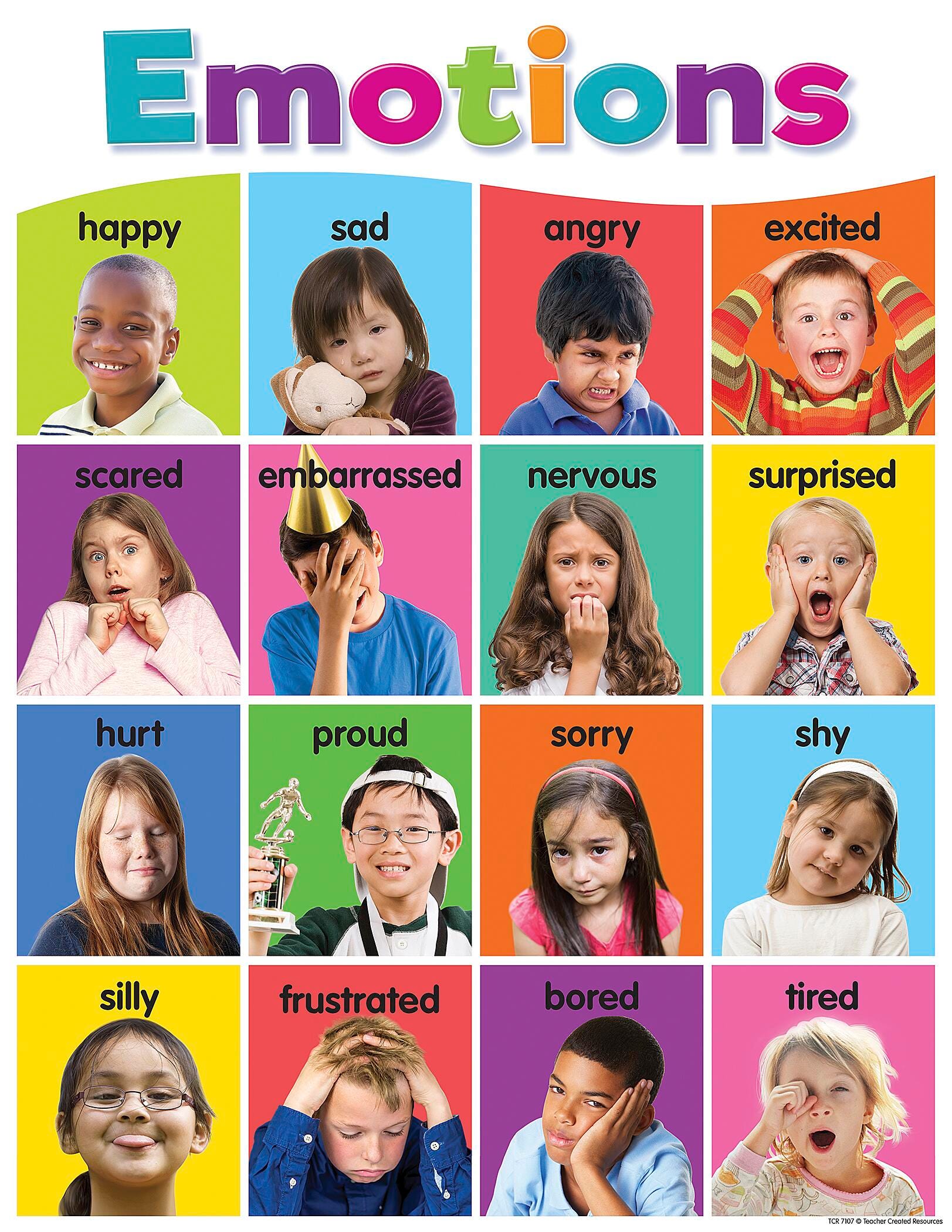 Teacher Created Resource Colorful Emotions Chart, Item Number 2098948